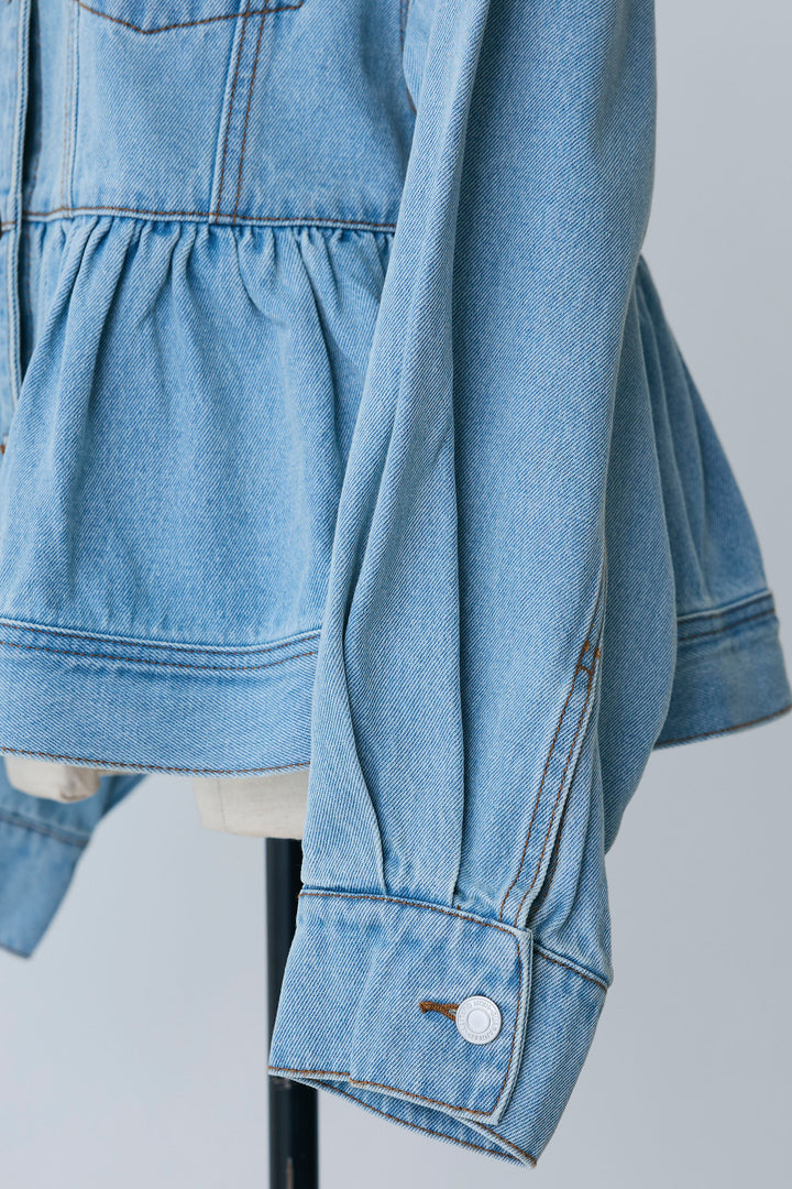 [予約]ペプラムデニムジャケット