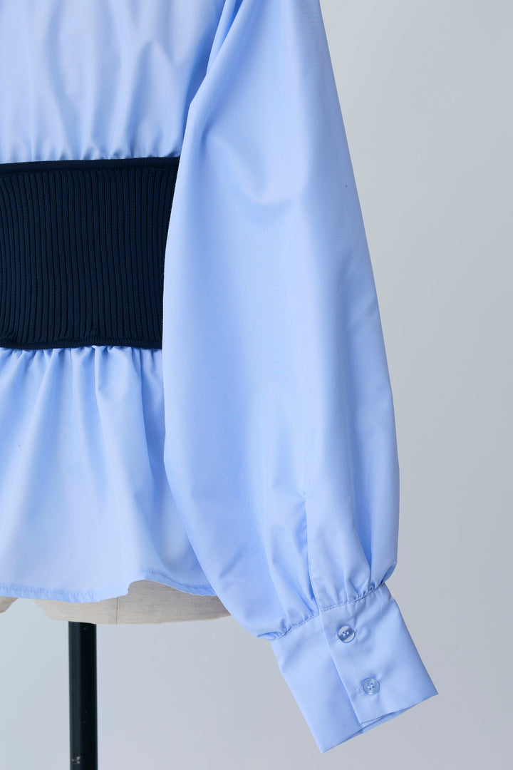 [予約]ビスチェニットドッキングペプラムブラウス