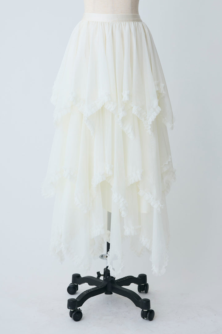 [予約]ムードチュールフリルスカート
