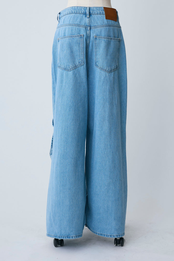 [予約]フリルウェーブデニムパンツ