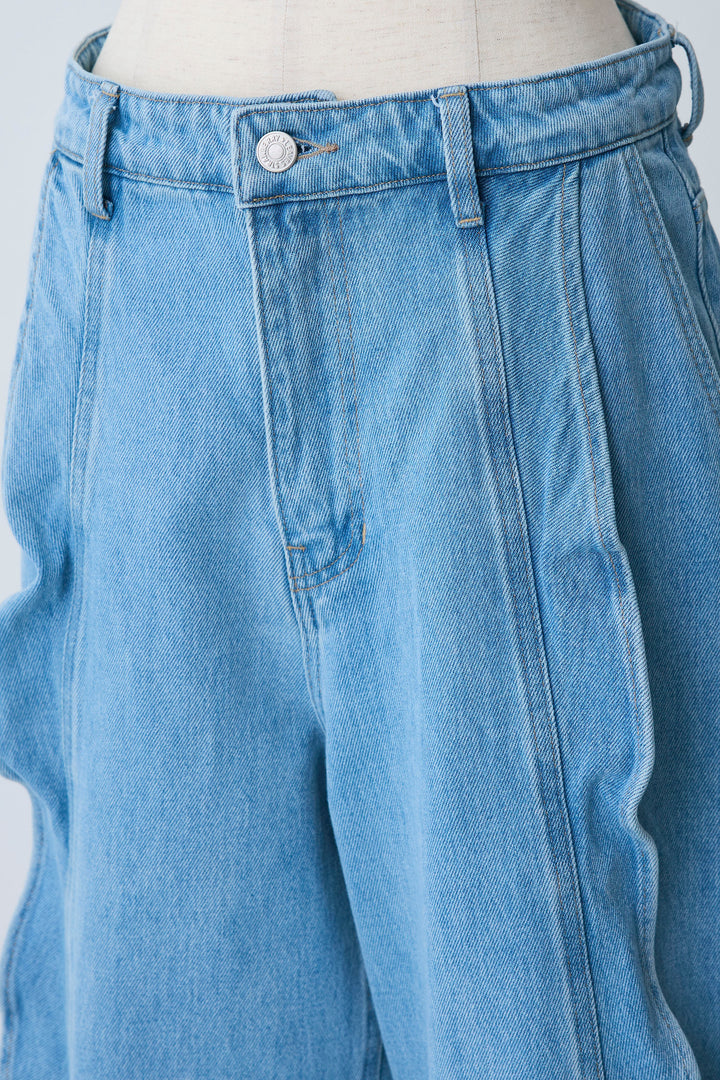 [予約]フリルウェーブデニムパンツ