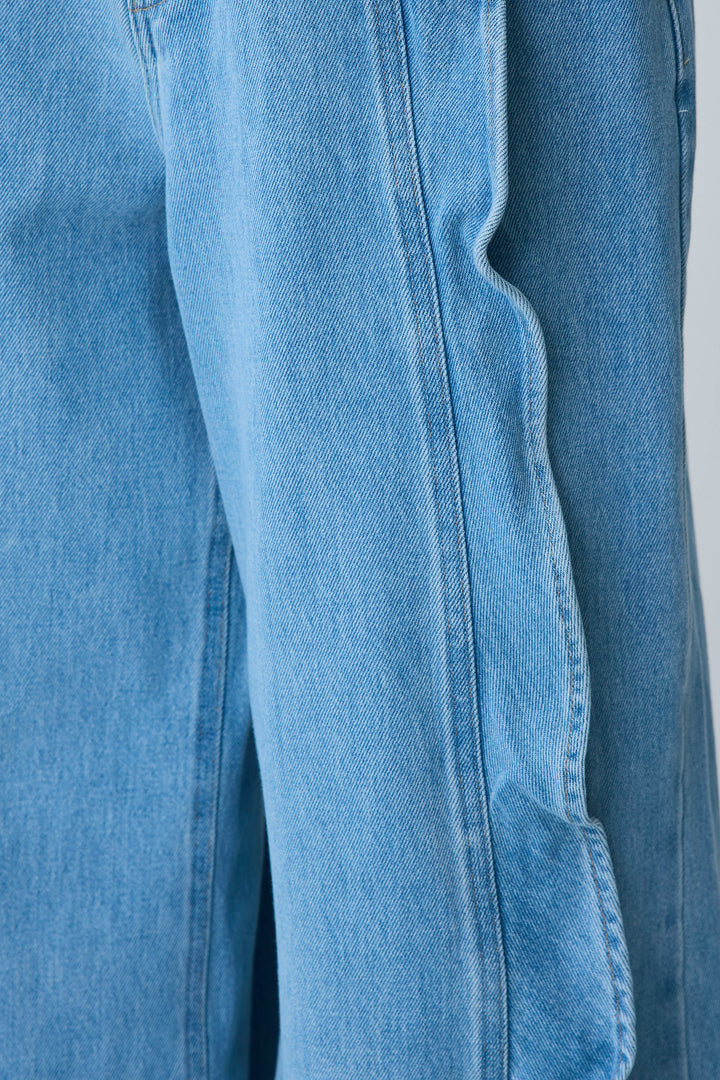 [予約]フリルウェーブデニムパンツ