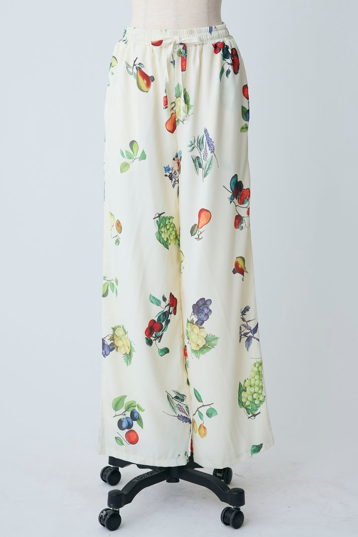 [予約]フルーツパターンストレートパンツ