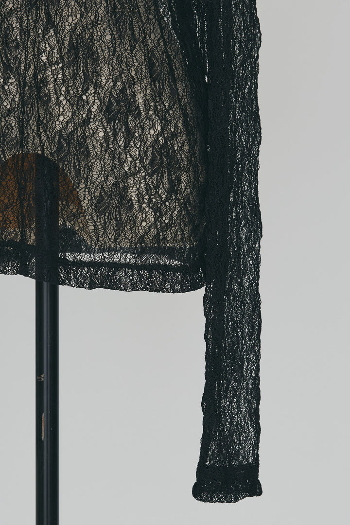 [予約]ストレッチ繊細レーストップス