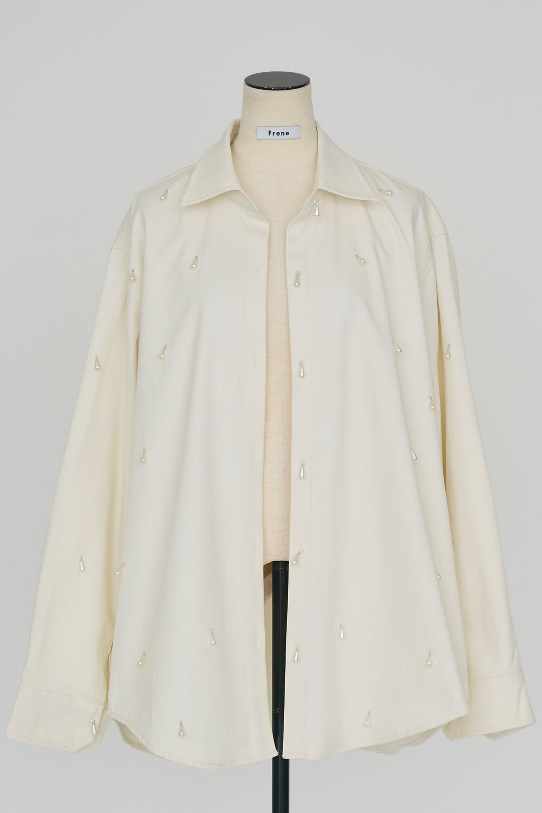 [予約]雫パールデザインオーバーシャツ