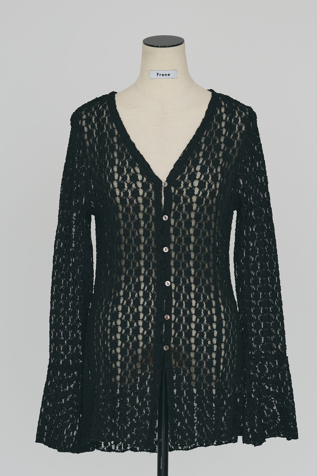 [予約]カットレースフラワーVネックカーデ