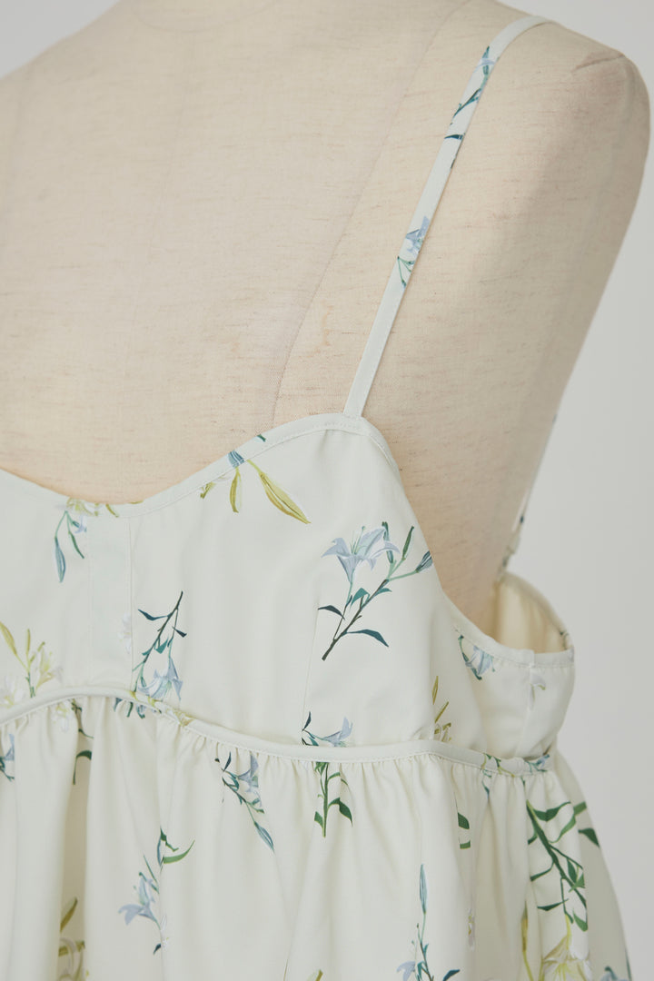 [予約]シックフラワービスチェキャミソール