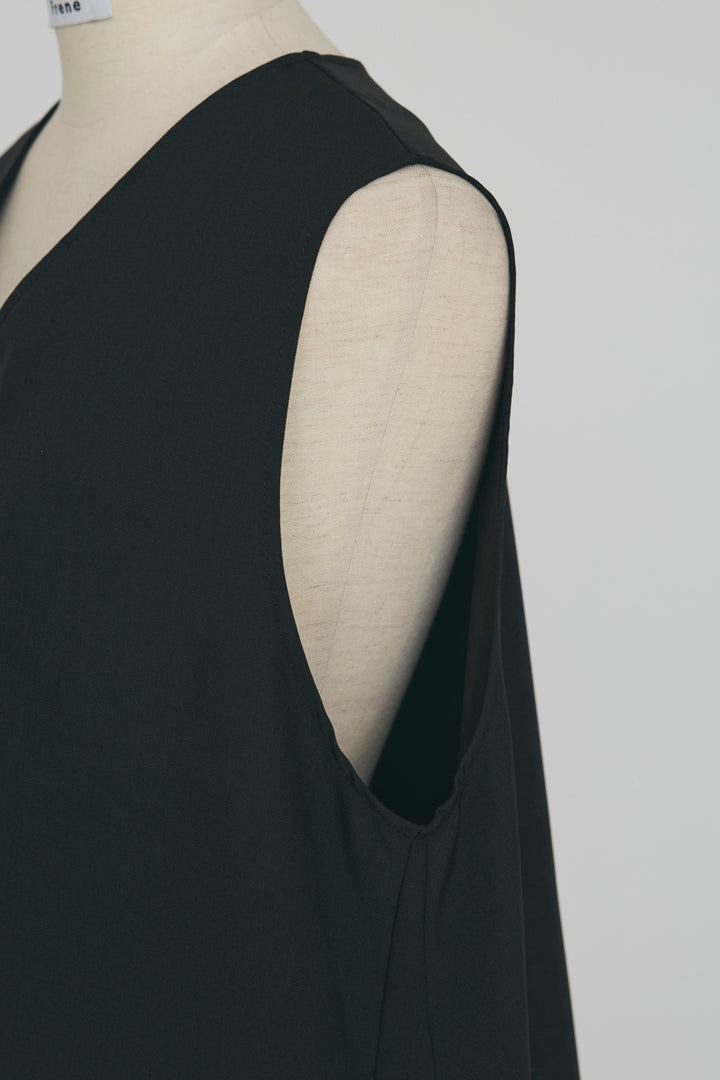 [予約]異素材フリルヘムVネックチュニック