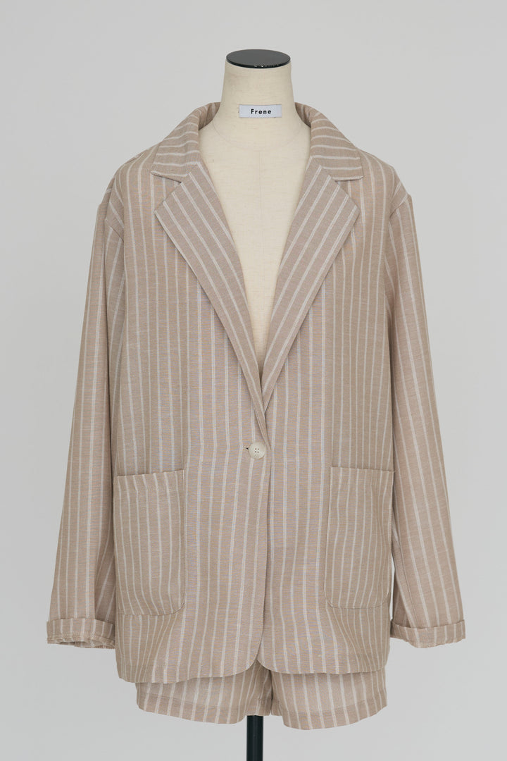 [予約]ストライプライトジャケットセットアップ