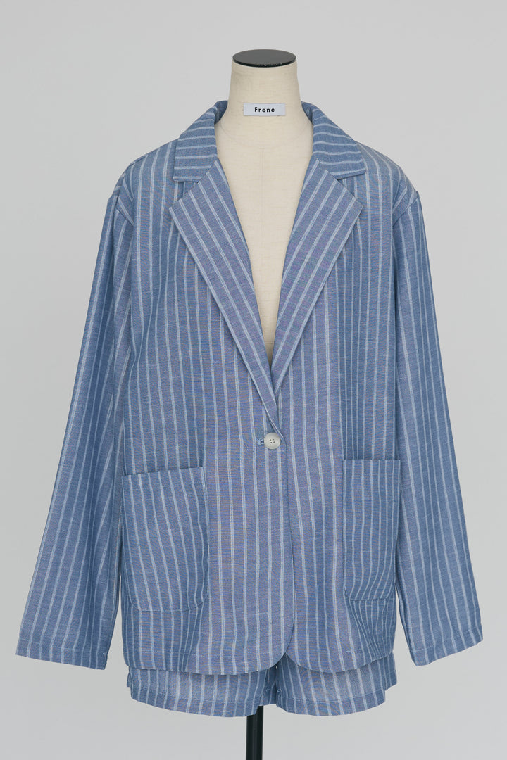 [予約]ストライプライトジャケットセットアップ