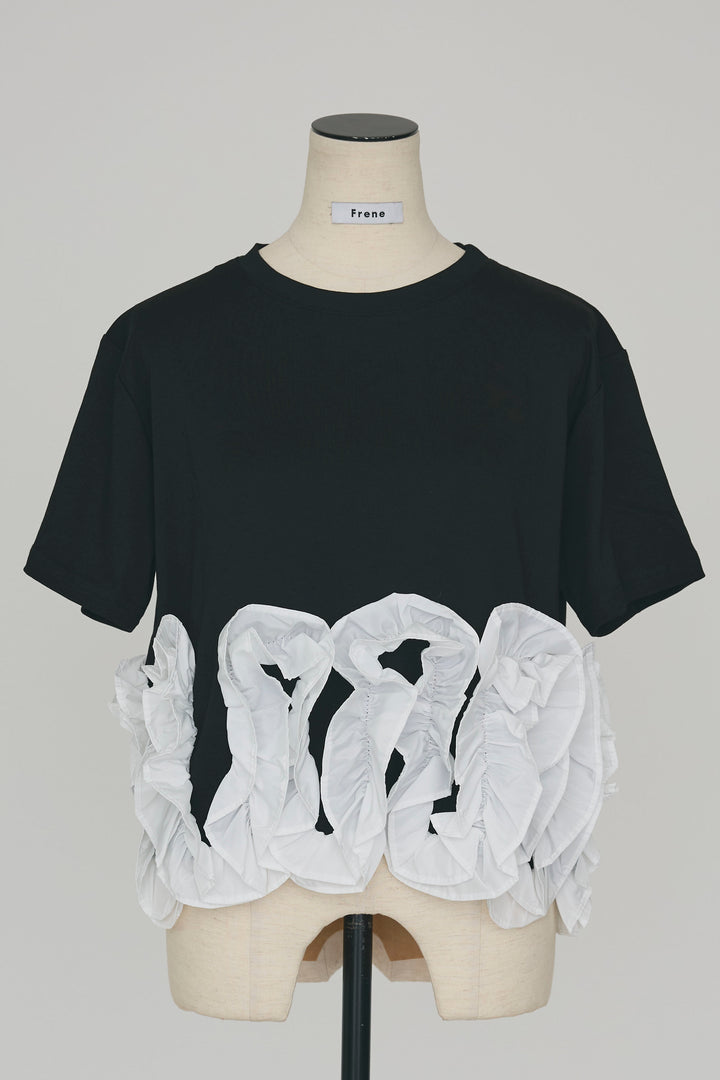 [予約]フリルウェーブヘムカットTシャツ