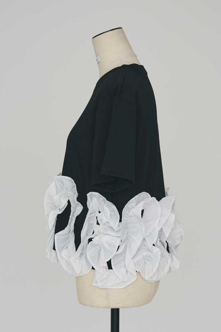 [予約]フリルウェーブヘムカットTシャツ