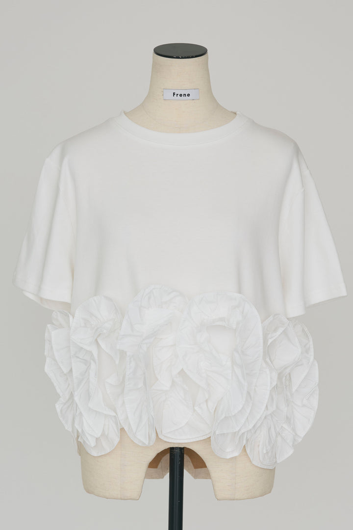 [予約]フリルウェーブヘムカットTシャツ