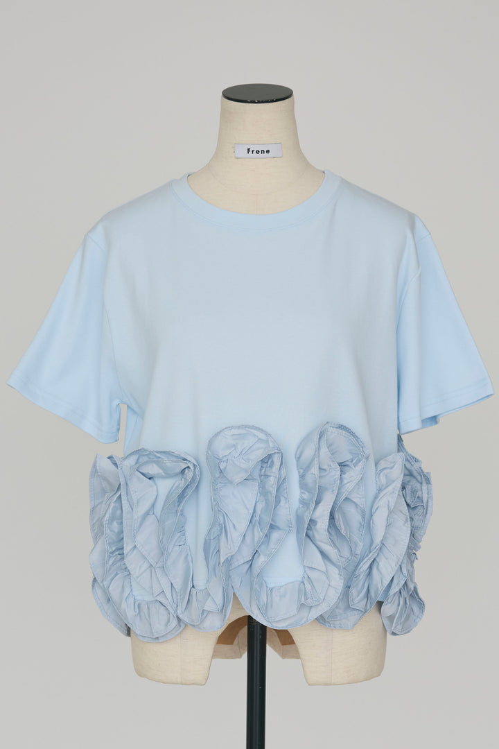 [予約]フリルウェーブヘムカットTシャツ