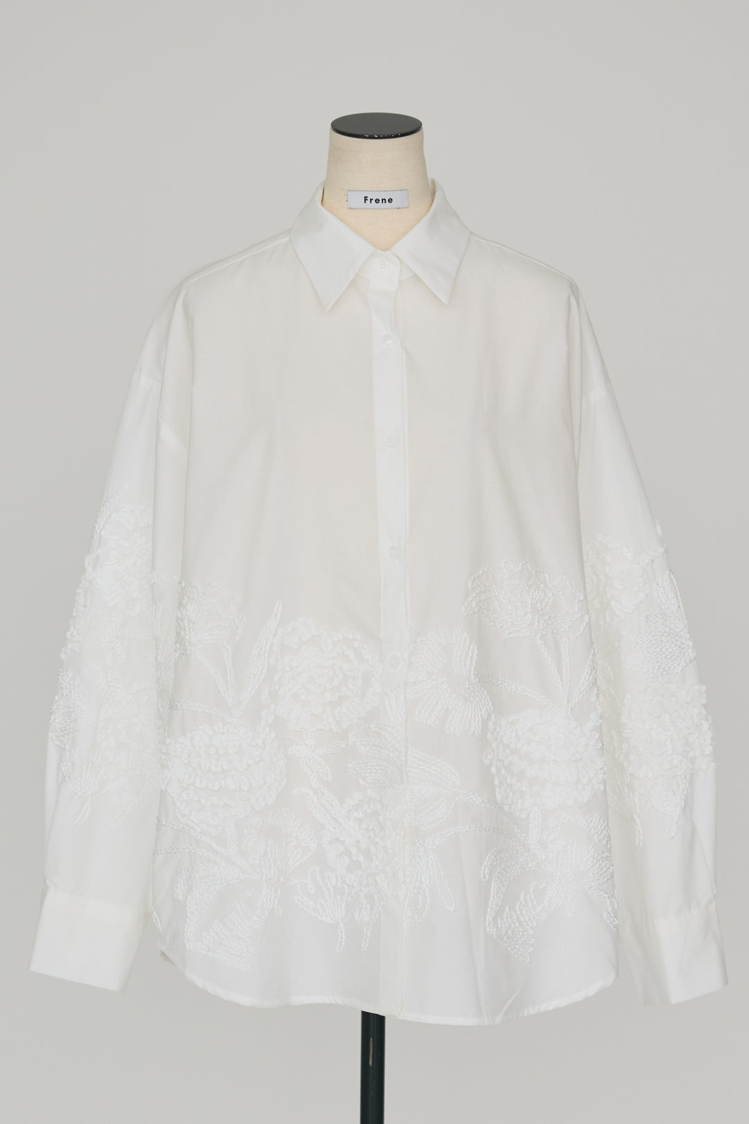 [予約]フラワー刺繍モチーフオーバーシャツ