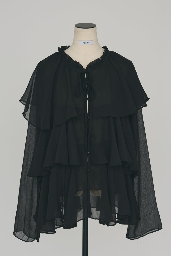 [予約]エアリーシフォンティアードブラウス