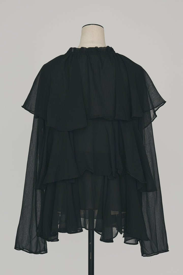 [予約]エアリーシフォンティアードブラウス