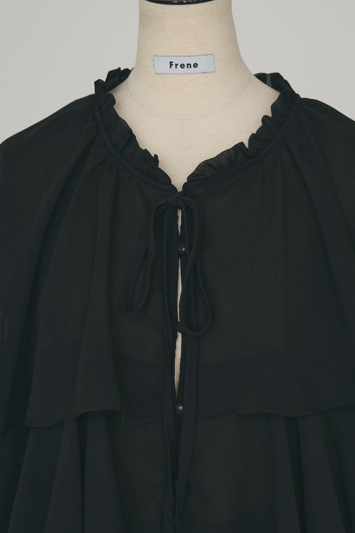 [予約]エアリーシフォンティアードブラウス