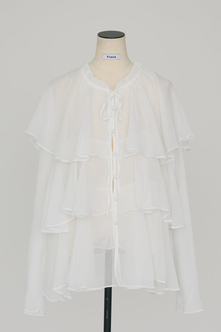 [予約]エアリーシフォンティアードブラウス