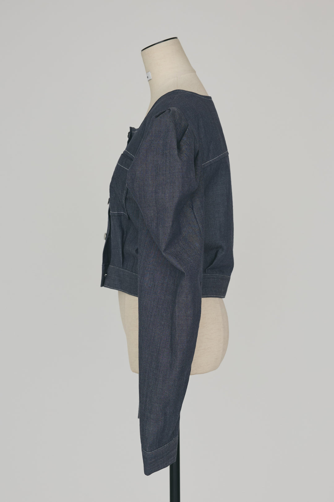 [予約]ステッチパフスリーブクロップドジャケット