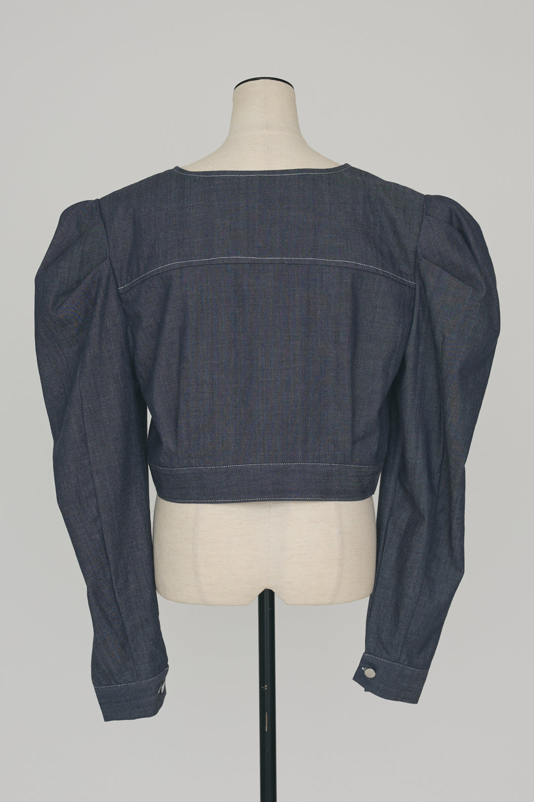 [予約]ステッチパフスリーブクロップドジャケット