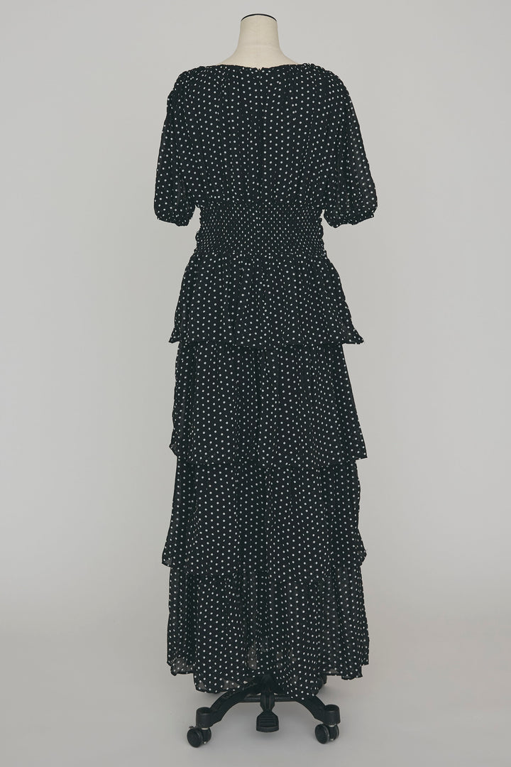 [予約]ドットティアードロマンティックワンピ