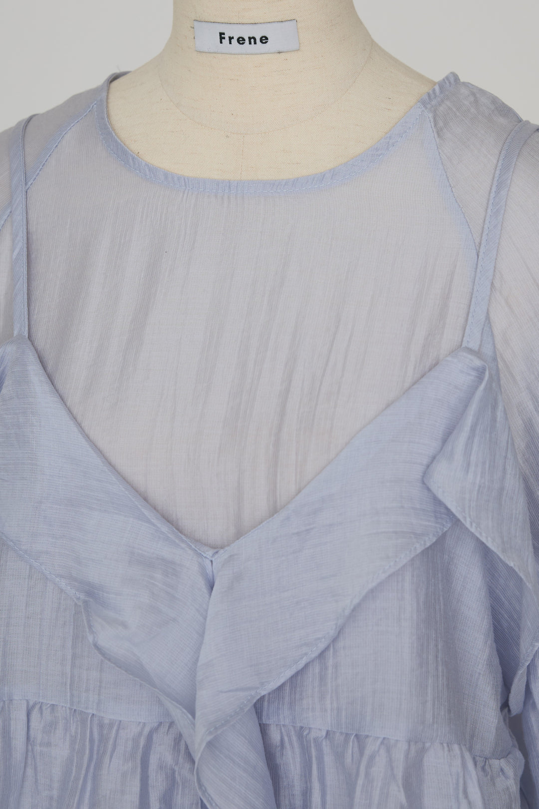 [予約]ドレープフリルシアーレーヤードトップス