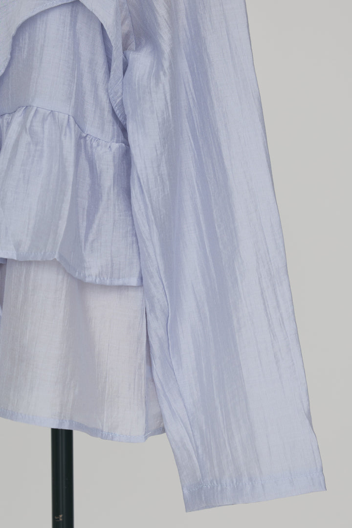 [予約]ドレープフリルシアーレーヤードトップス