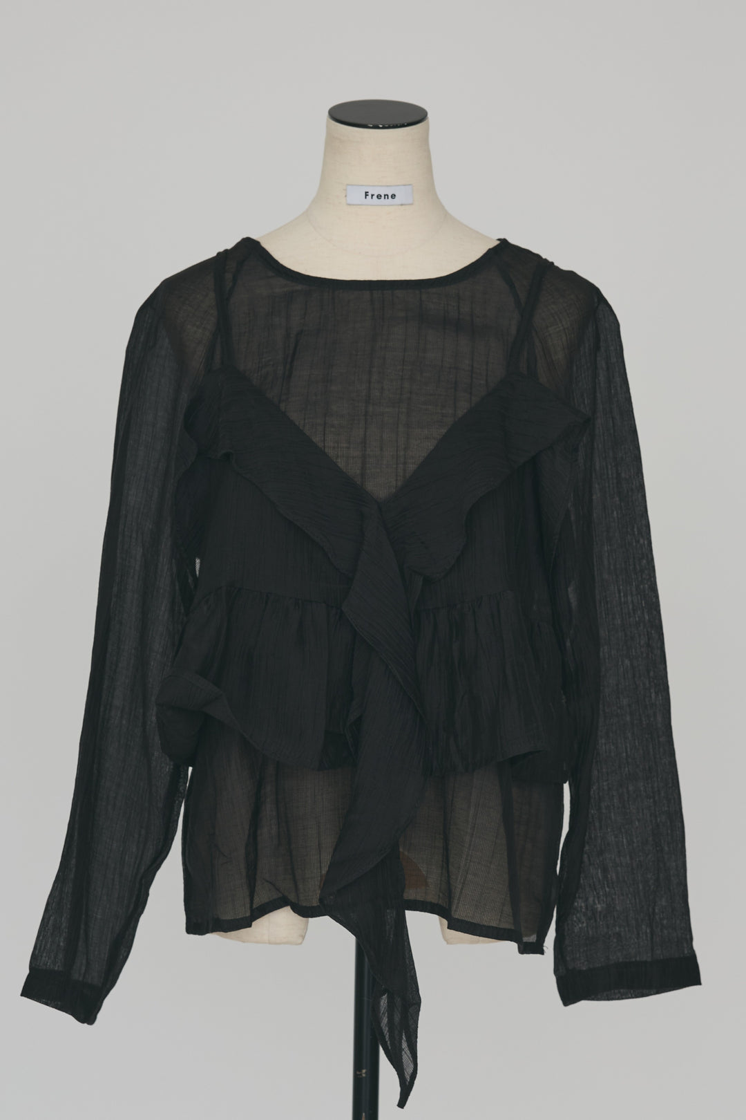 [予約]ドレープフリルシアーレーヤードトップス