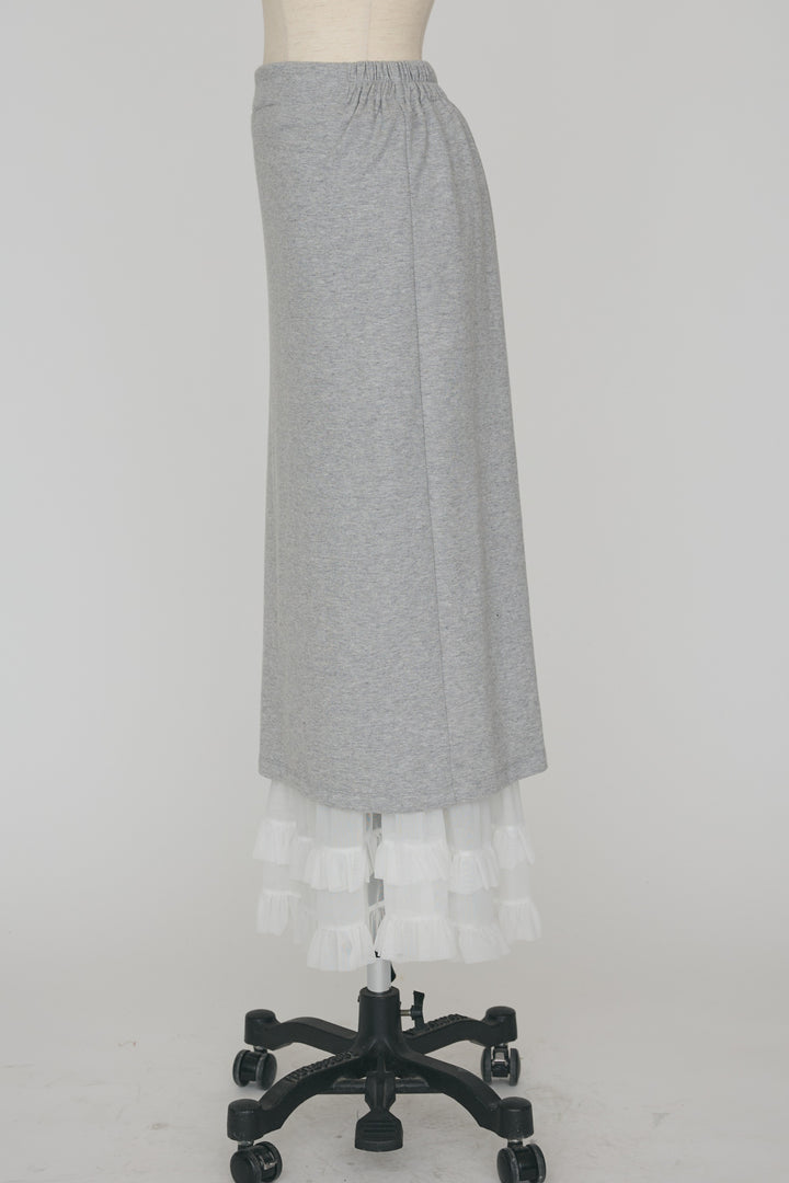 [予約]フリルヘムスウェットスリットスカート