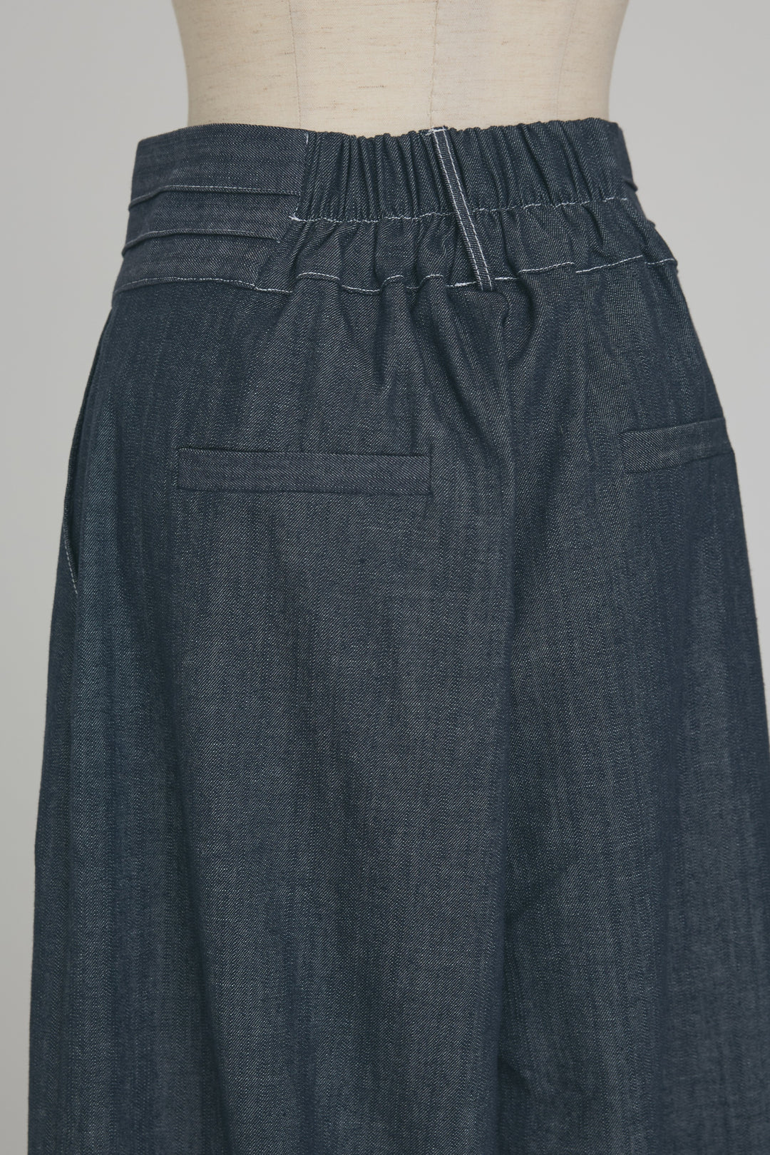 [予約]ステッチデザインハイウエストデニムパンツ