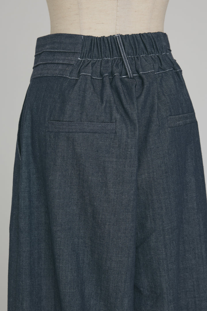 [予約]ステッチデザインハイウエストデニムパンツ