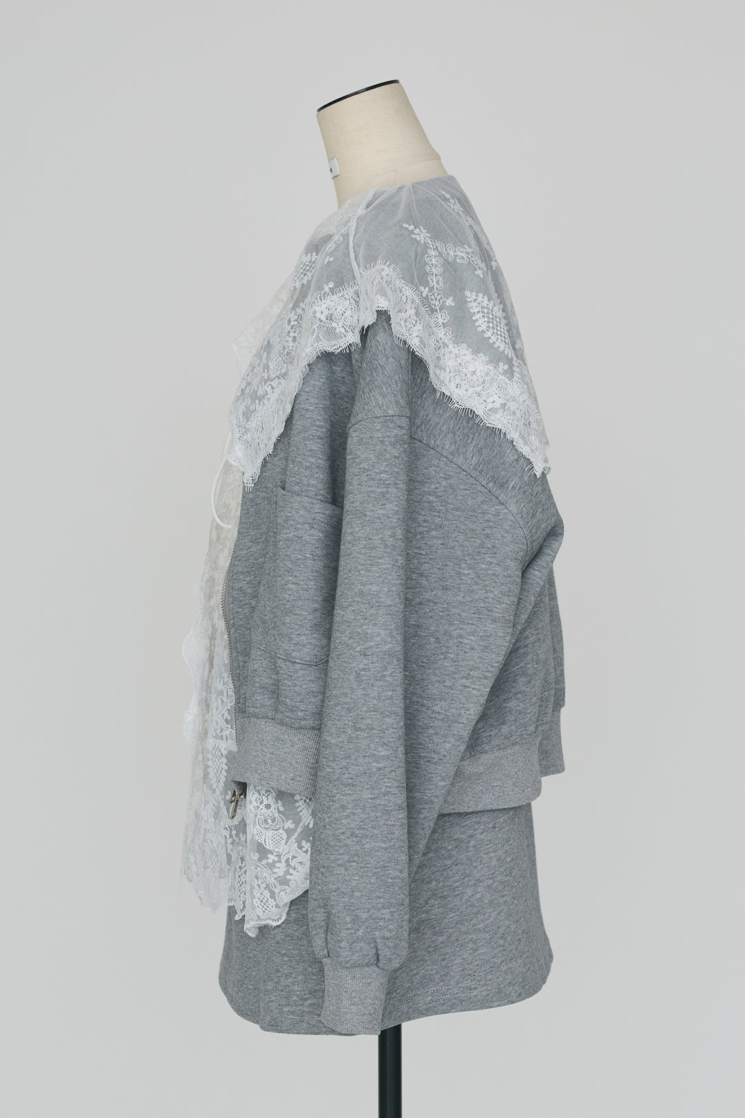 [予約]総レースカラーベストセットスウェットスカートセットアップ