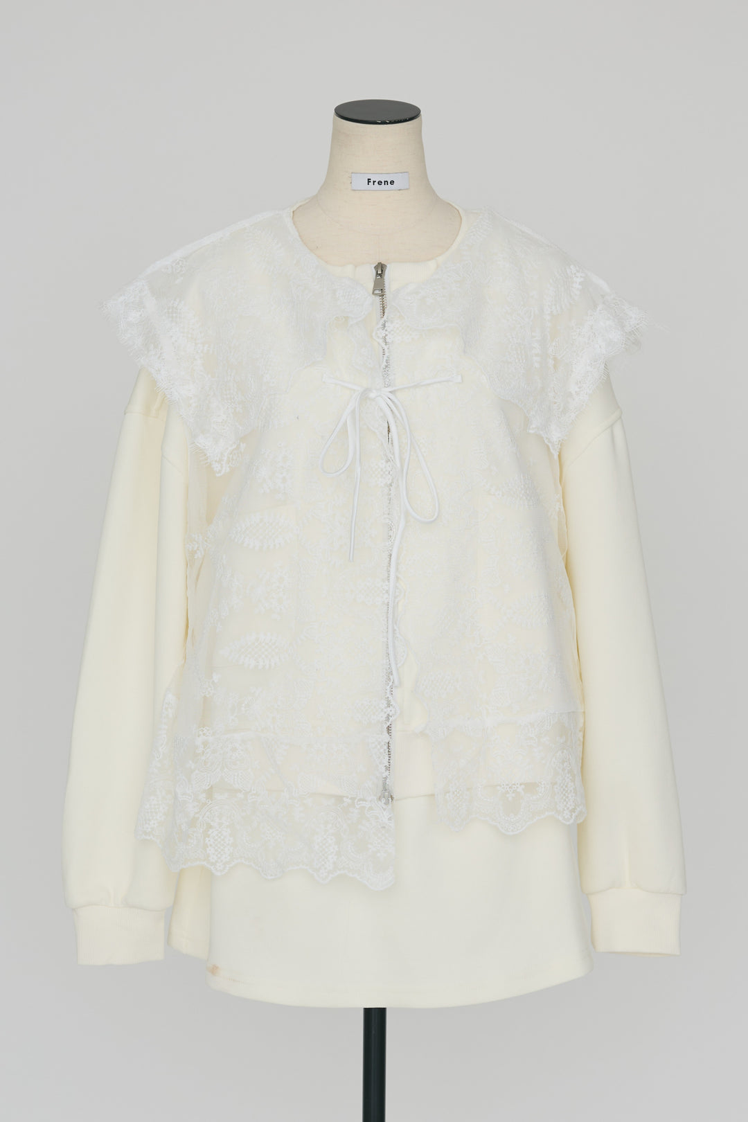 [予約]総レースカラーベストセットスウェットスカートセットアップ