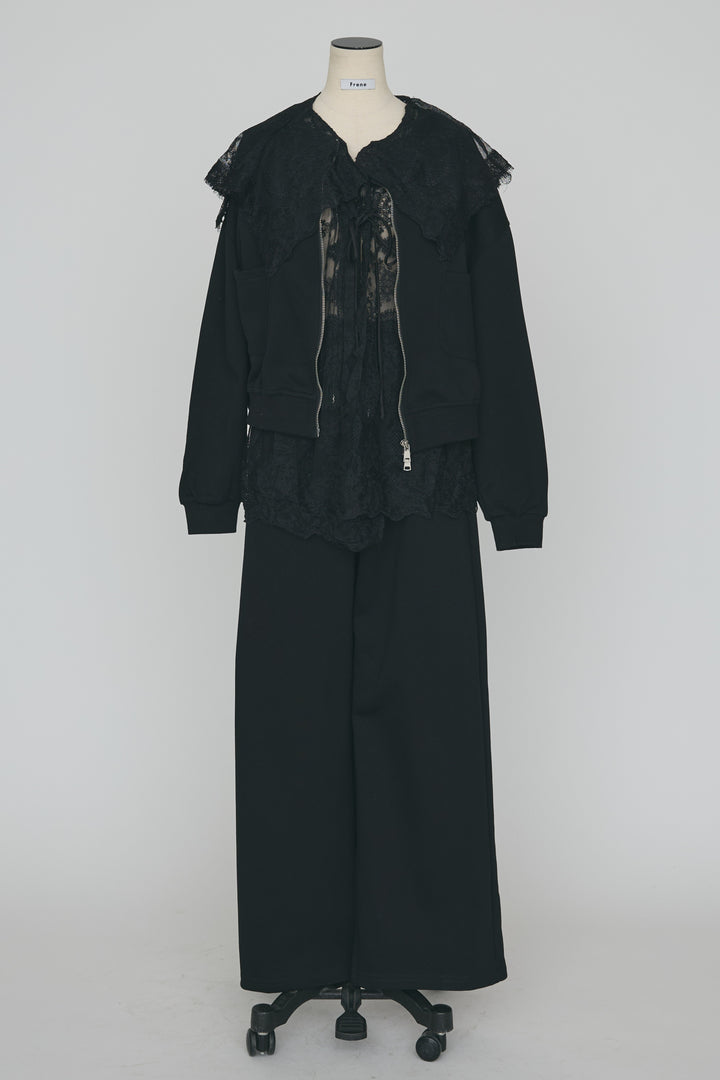 [予約]総レースカラーベストセットスウェットパンツセットアップ