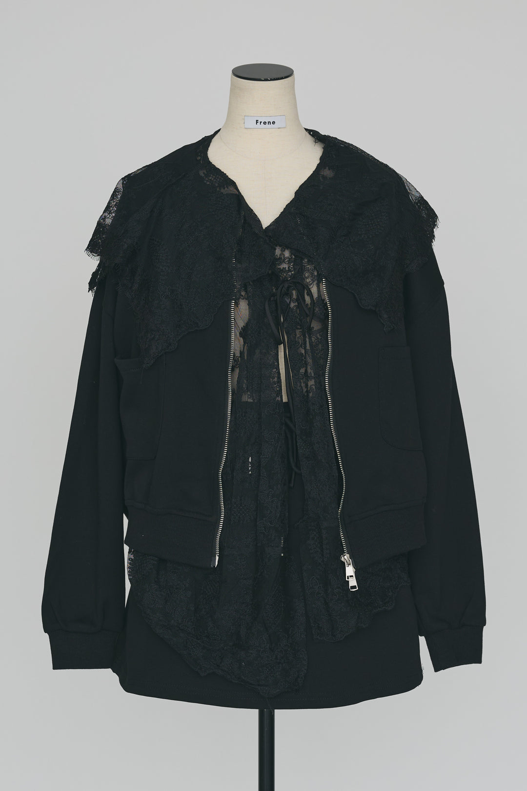 [予約]総レースカラーベストセットスウェットスカートセットアップ