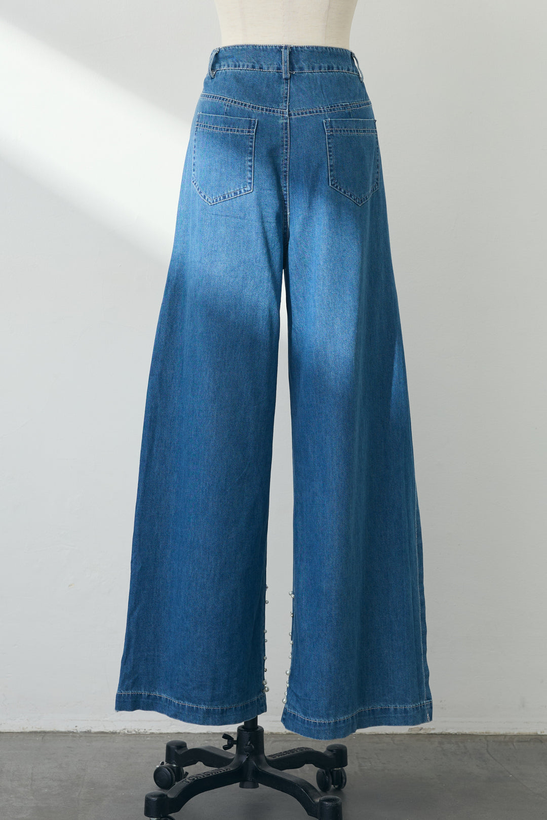 [予約]レースデコラティブパールデニムセットアップ