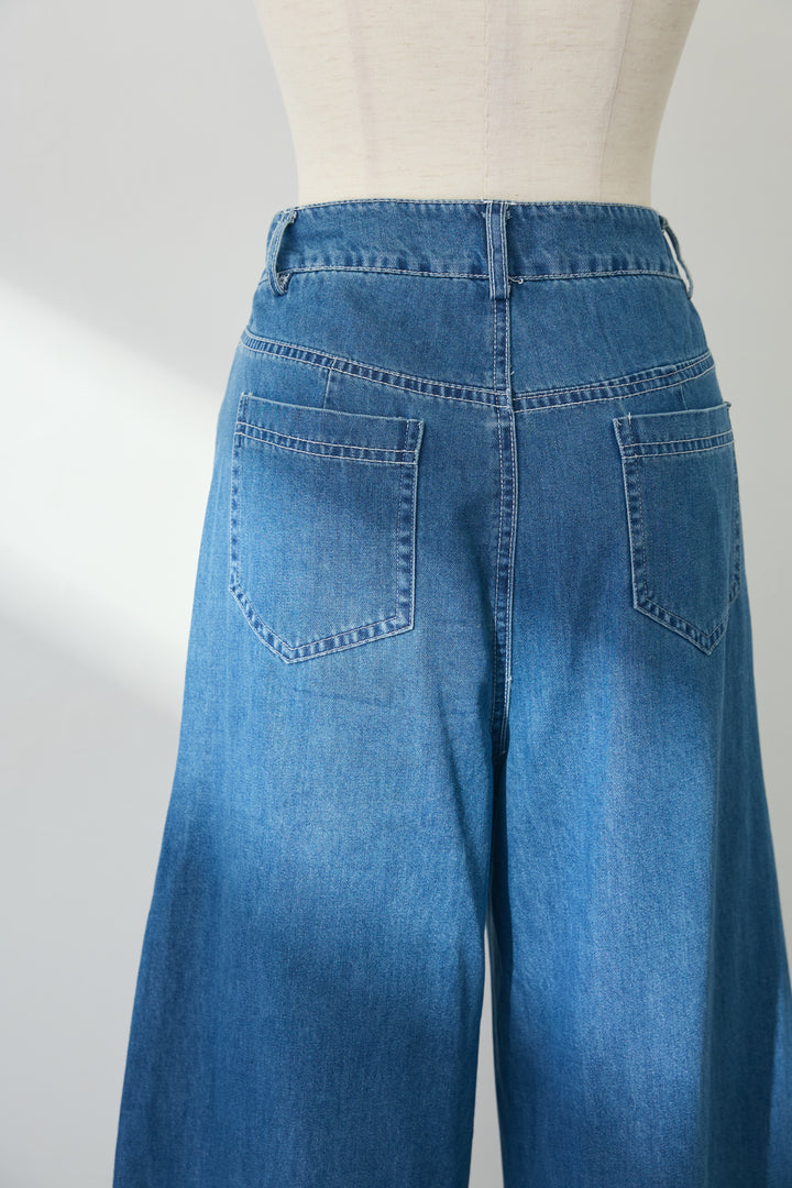 [予約]レースデコラティブパールデニムセットアップ