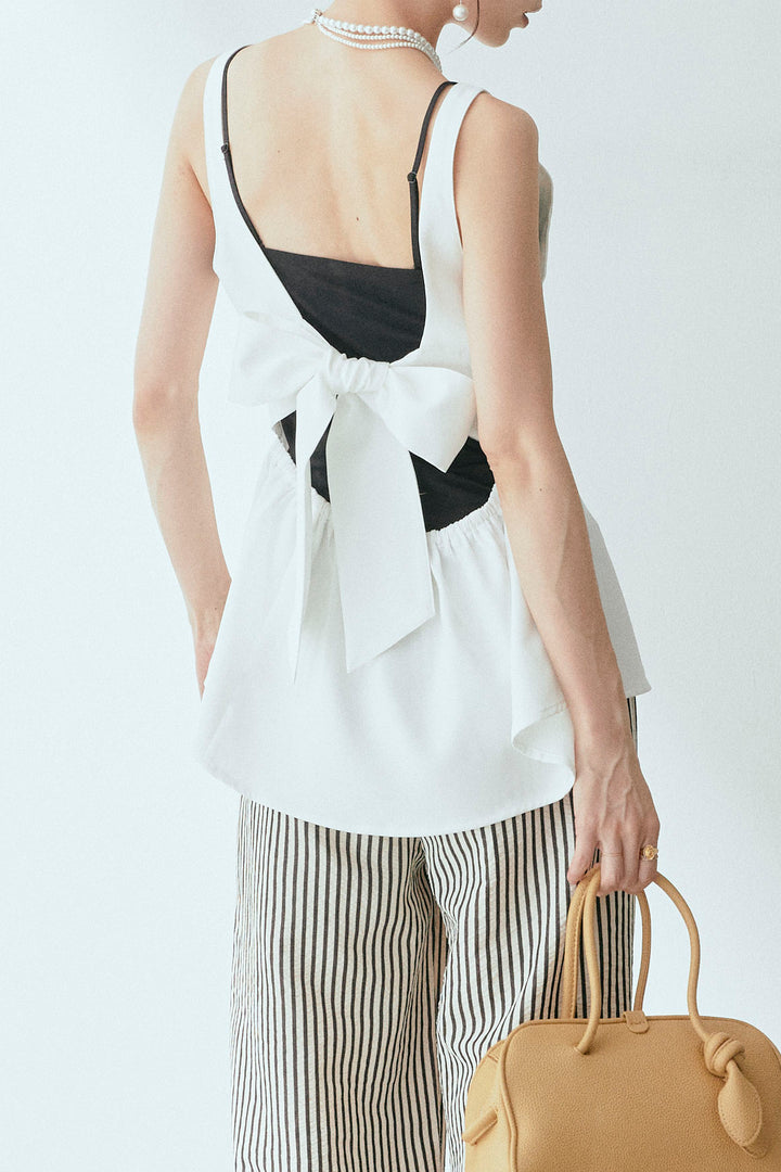 [予約]美ラインバックリボントップス