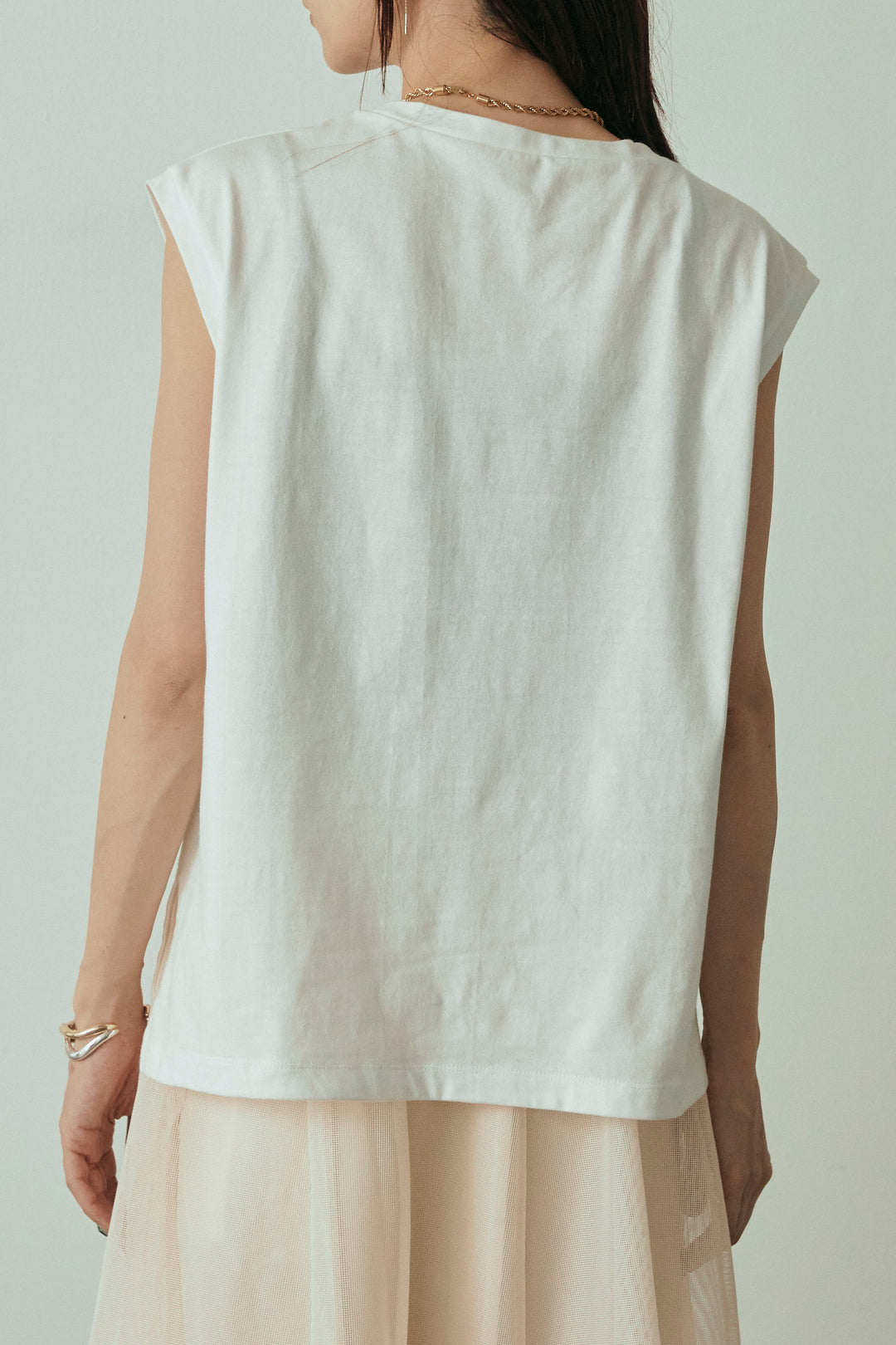 [予約]コード刺繍フレンチスリーブTシャツ