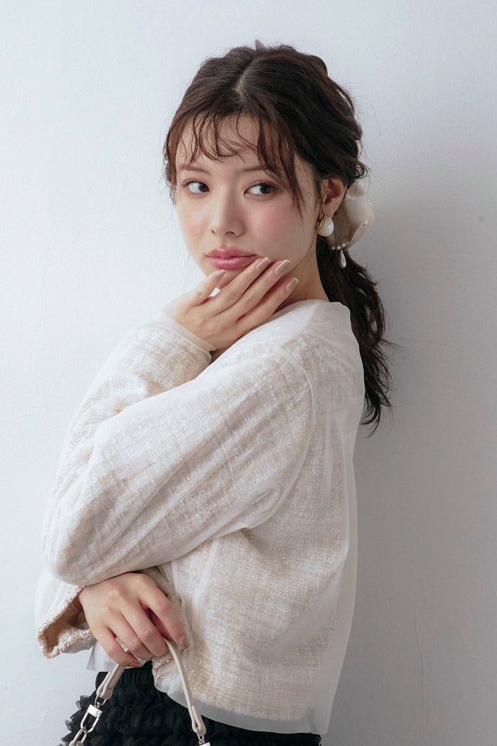[予約]ドロップパールモチーフヘアクリップ