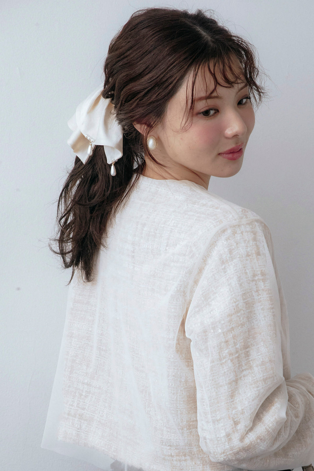[予約]ドロップパールモチーフヘアクリップ