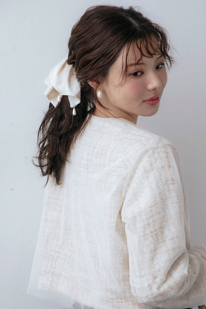 [予約]ドロップパールモチーフヘアクリップ
