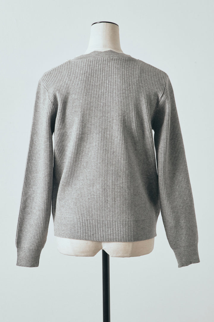 [予約]ビジューパールデザインニットカーデ