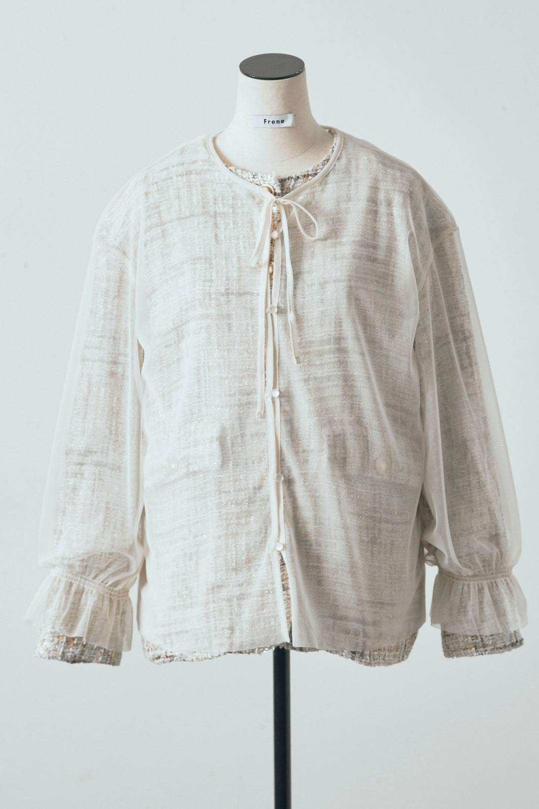 [予約]2wayチュールレイヤードツイードジャケット