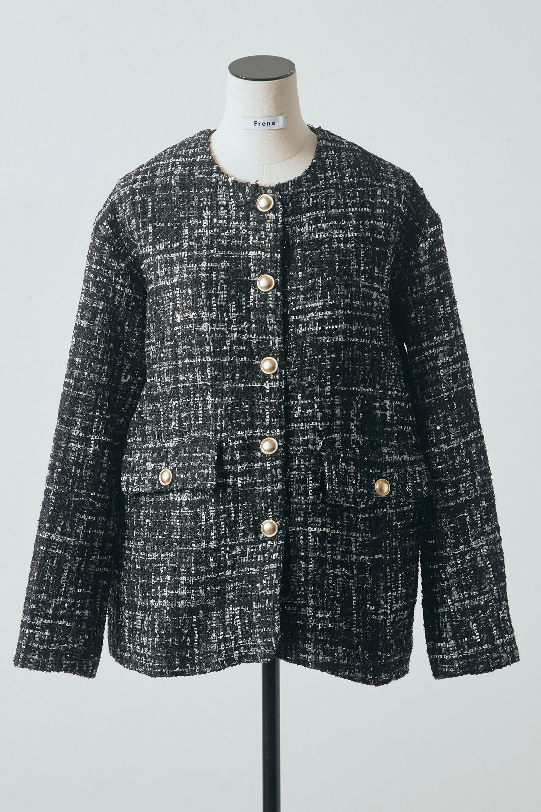 [予約]2wayチュールレイヤードツイードジャケット