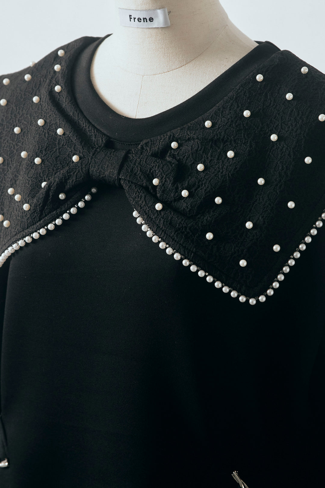 [予約]リボンパールモチーフウエストベルトミニワンピ