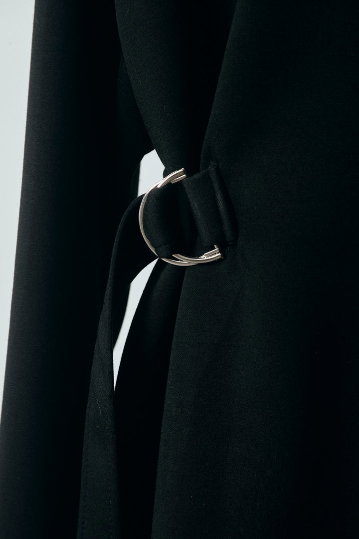 [予約]リボンパールモチーフウエストベルトミニワンピ