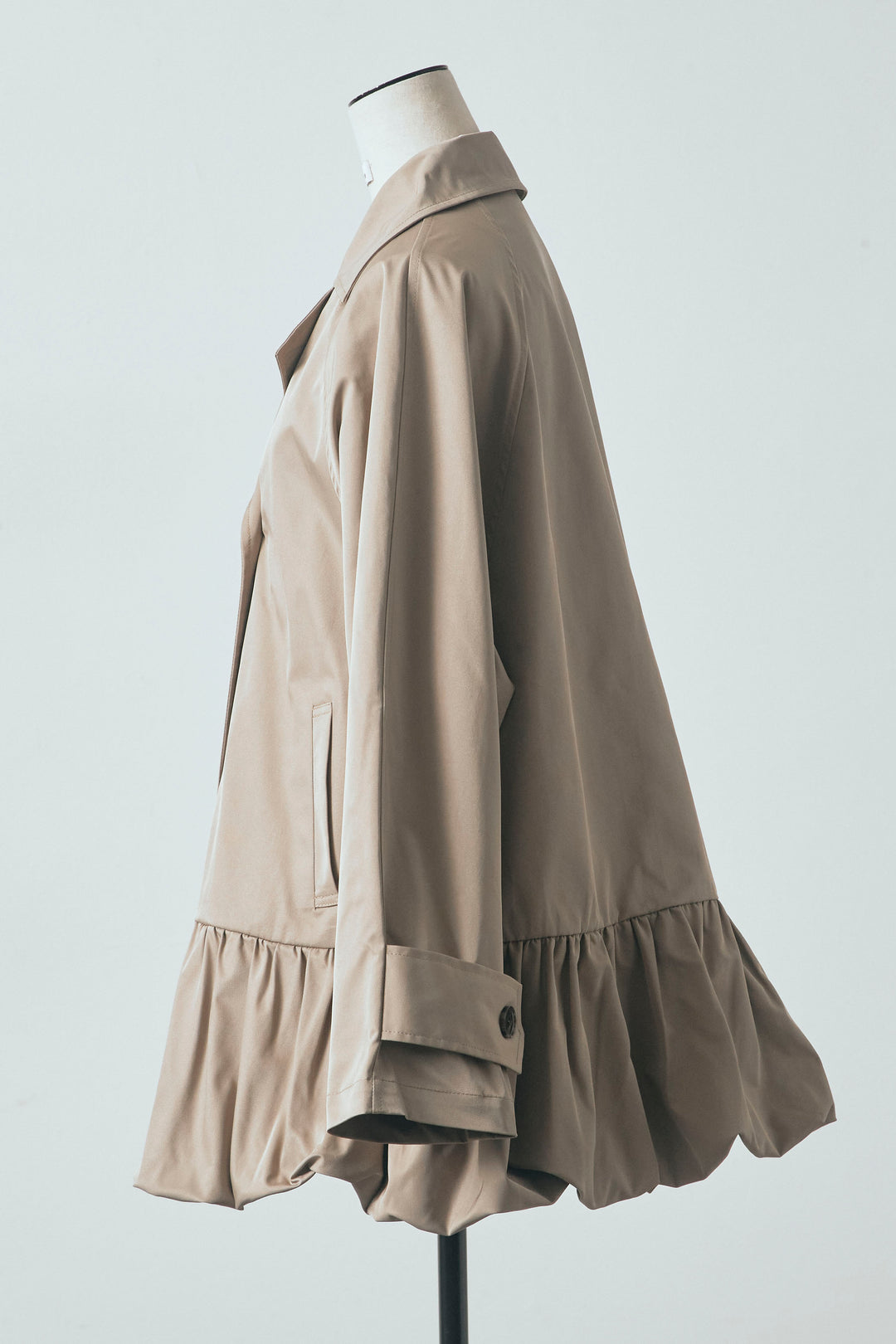 [予約]バルーンヘムミディ丈トレンチコート