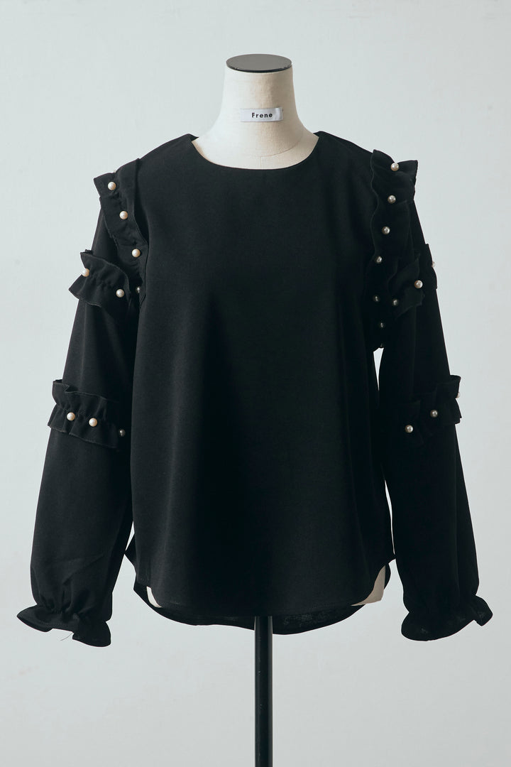 [予約]フリルパールコンシャスブラウス